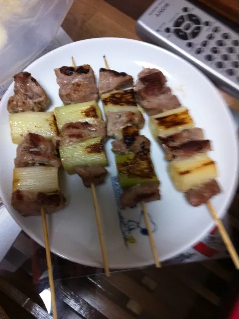 Snapdishの料理写真:焼き鳥じゃなく焼き豚|ryutigersさん