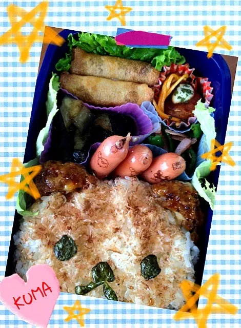 くまさん弁当〜おかずは適当(´Д` )|うじぴよさん