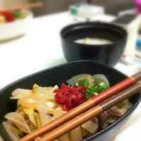 Snapdishの料理写真:7/10 蒸し鶏の梅肉和え|真冬さん