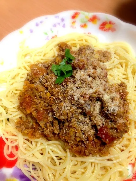 ミートソーススパゲッティ|くまくまこさん