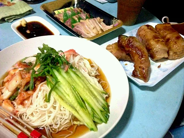 ぶっかけそうめん,厚揚げ.カボチャの豚肉巻き|神宮司香日美さん