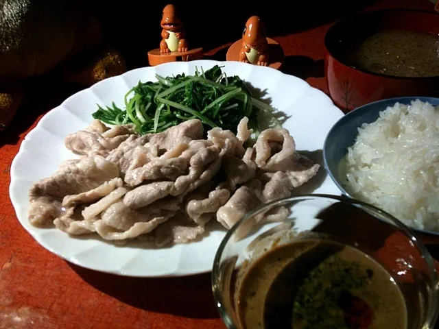 Snapdishの料理写真:豚肉のゼリーしゃぶしゃぶ|つばささん