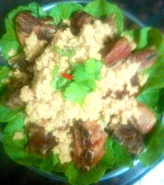 fried pork asian greens couscous ✌😊|WHATYOUSEEISWHATYOUGET💋😜さん