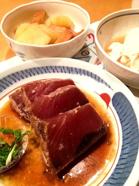 鰹のたたき！おぼろ豆腐！|Shinsuke Nakanishiさん