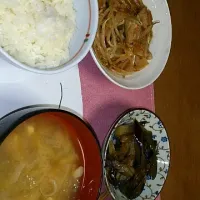 豚もやしのねぎ味噌炒めとなすとピーマンの炒め物|佐藤友美さん