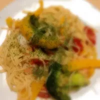 パプリカとトマトのパスタ|ライフさん