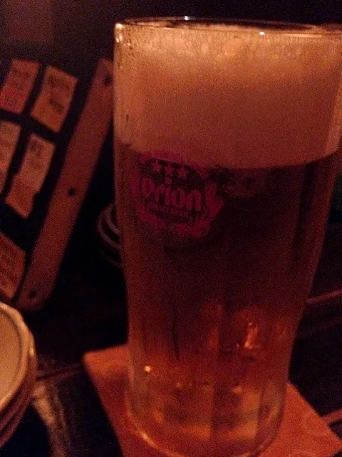 orionビールのドラフト。夏いね。|おばたさん