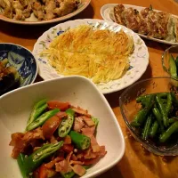 Snapdishの料理写真:野菜三昧の夕食|ノンチさん