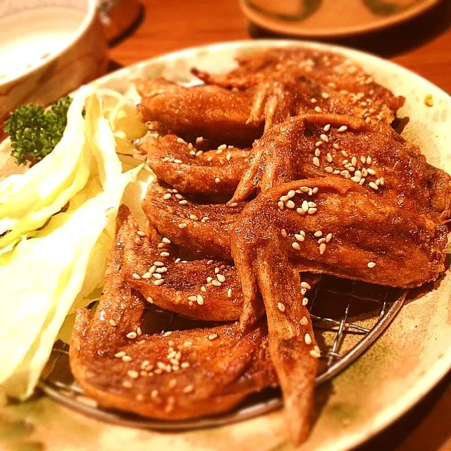 Snapdishの料理写真:手羽先の唐揚げ（大辛）|pu-sukeさん