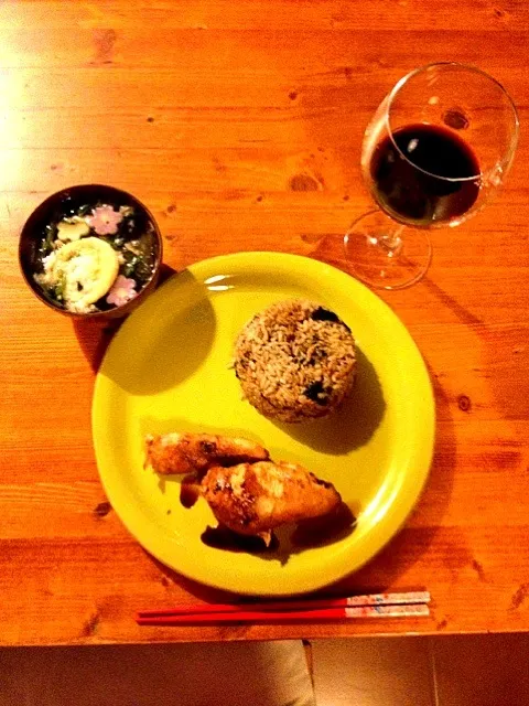 Chicken salt-enzima&Matsutake rice|mamiさん