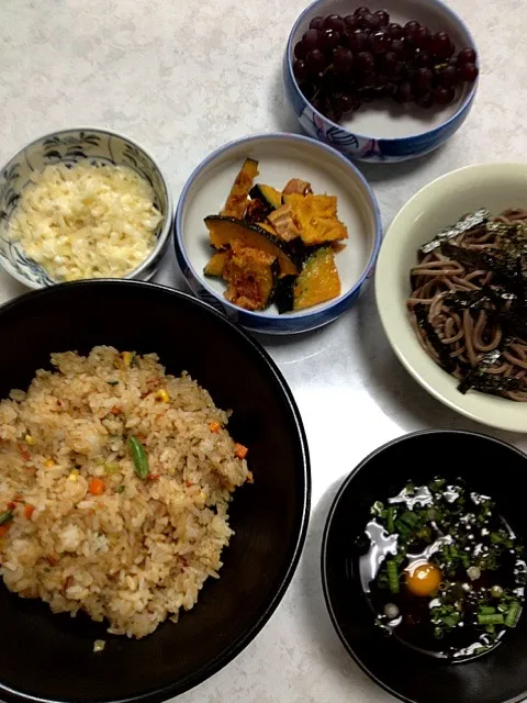 炒飯、お蕎麦、残り物達！|かまさん