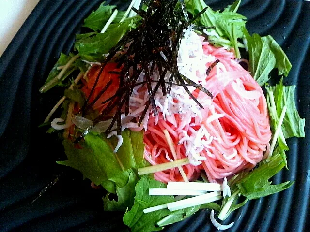 しらすと水菜の冷製パスタ|8rumi ( 野菜大好き ) ( お魚大好き )さん