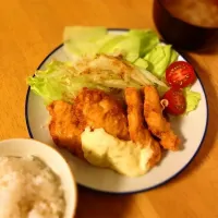 Snapdishの料理写真:夕食は、チキン南蛮。|ayaさん