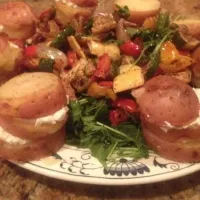 potato goat cheese napoleons w/roasted veg|cocoさん