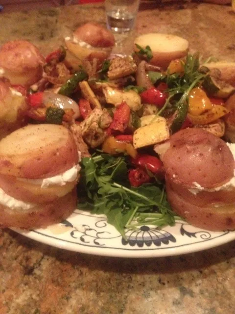 potato goat cheese napoleons w/roasted veg|cocoさん