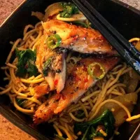 Warm Smoked Haddock on a bed of Spinach Pesto Noodles|Gillian Urquhartさん