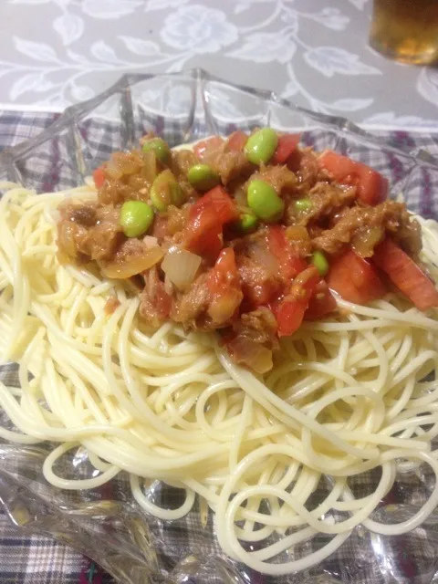 フルーツトマトと枝豆の冷製パスタ|yasbongさん