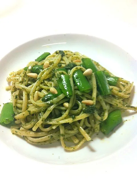 Linguine al pesto genovese|kimurasatoshitogoonapicnicさん