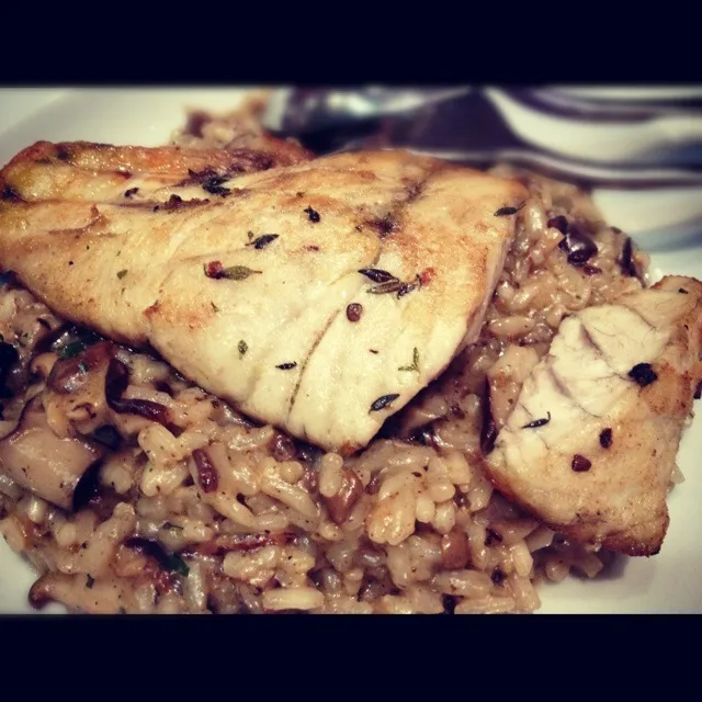 Sea bass rissotto.|Monstaaaa さん