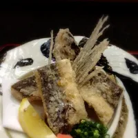 Snapdishの料理写真:屋久島のトビウオの唐揚げ|saoさん