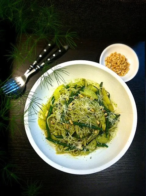 linguine with pesto,green bean and potato|rick chanさん