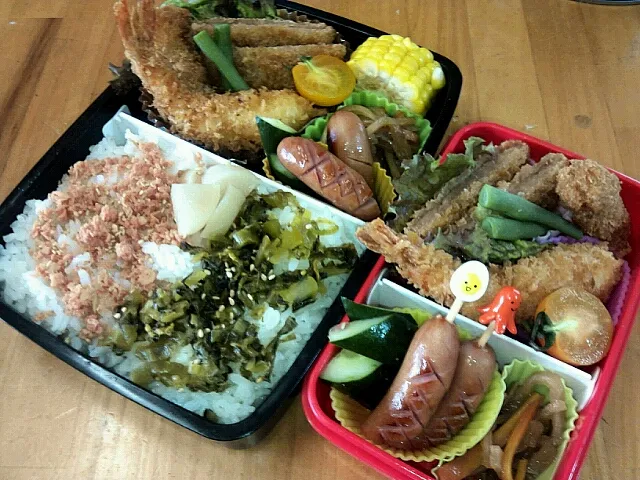 本日ミックスフライ弁当|ふかさくさん