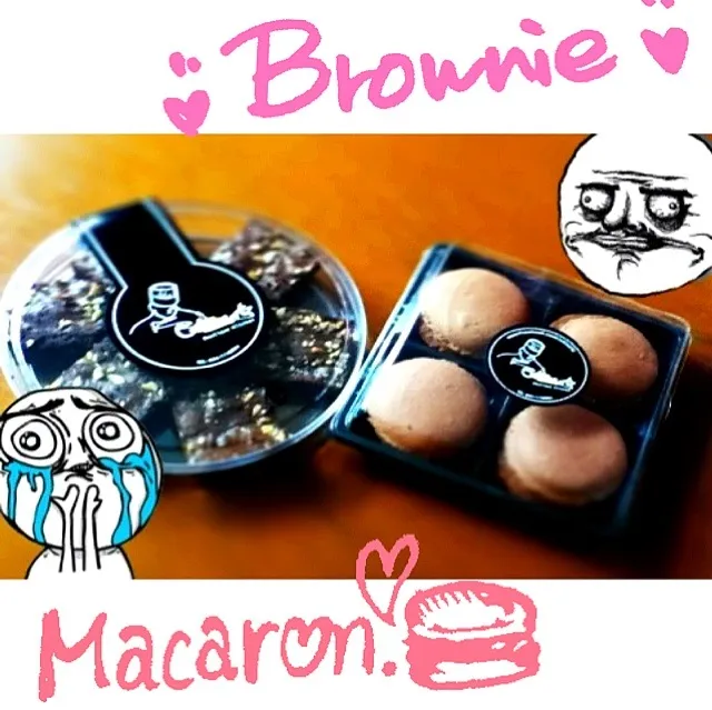 Dark Chocolate Macaron & Brownie|pimonpakさん