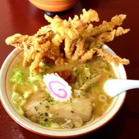 Snapdishの料理写真:げそ天味噌ラーメン|hitomiさん