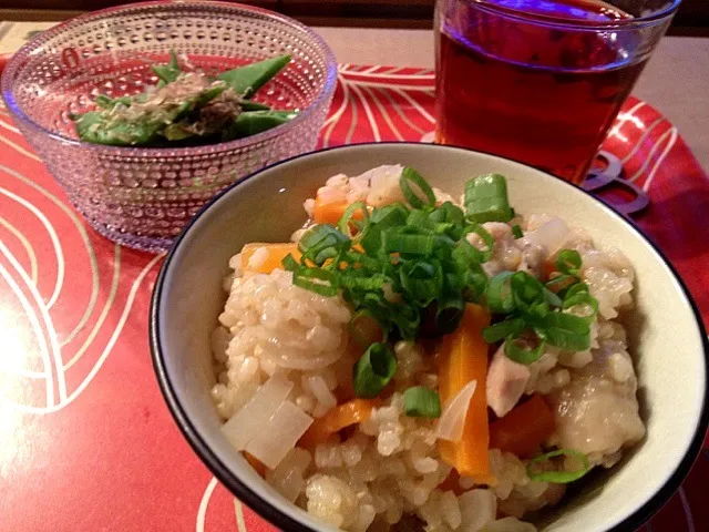 塩麹鶏と発芽玄米の炊き込みご飯|cakeyさん