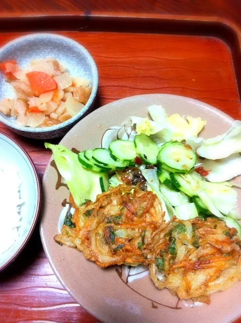 👵大葉入りかき揚げ・大根とちくわの煮物|reiさん