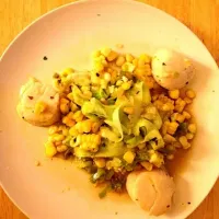 scallops zucchini corn|Kara L. DeDonatoさん