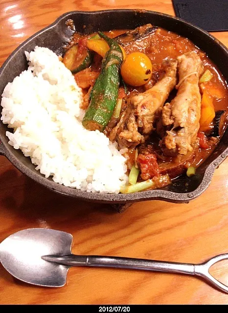 『一日分の野菜カレー』+手羽先二本の『完全食セット』|かずひこさん