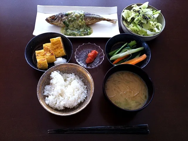 鯵の素揚げ 生姜と万能ねぎだれ定食|1106さん