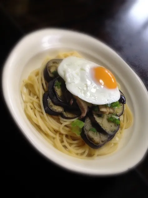 なすとしめじの冷製和風パスタ|まいたそさん