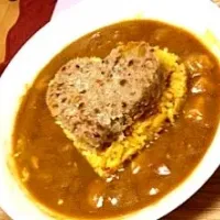 Snapdishの料理写真:ハートカレー♡|もちさん