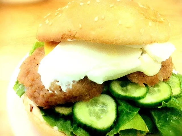 Two cheeses meatball sandwich on Kaisser buns|caren memanさん