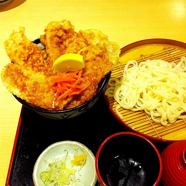 Snapdishの料理写真:ロース豚天丼 小うどんセット|r1990297さん