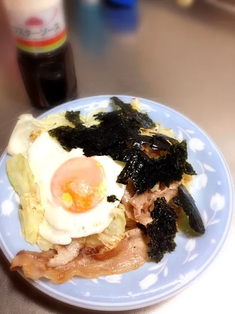 あとがけソース焼きそば|ブラックパンダさん