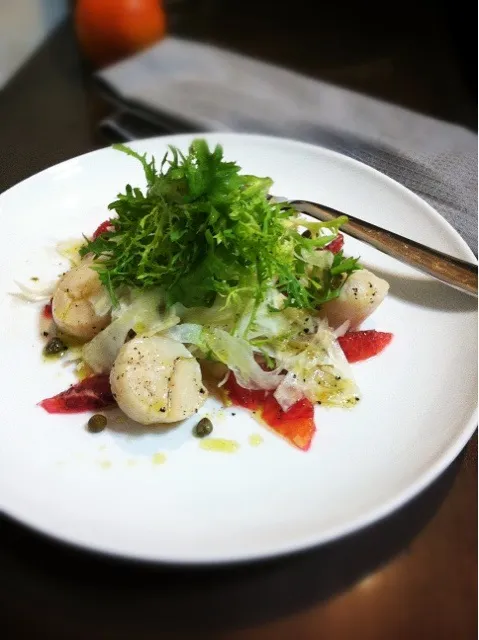 scallop,blood orange,shave fennel salad|rick chanさん