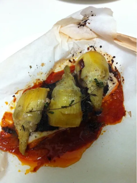 halibut with artichokes in pappilote|Christine pavelkaさん