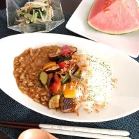 家族揃って💗彩り夏野菜カレー