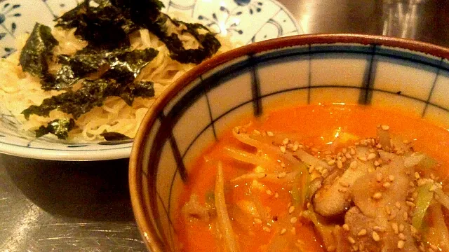 豚肉と野菜のピリ辛味噌つけ麺|ゆきっちんさん