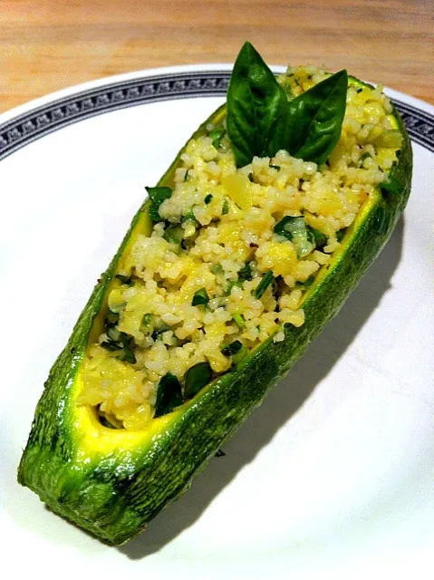 Couscous, Lemon, and Fresh Herb stuffed Lita Squash|Maria Reinaさん