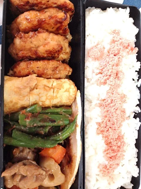 息子のお弁当  豆腐＆野菜入り鶏つくね|チョコさん