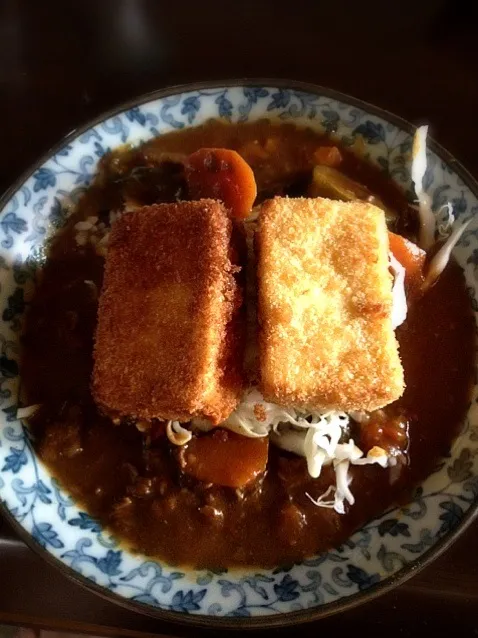 高野豆腐カツカレー|なめさん