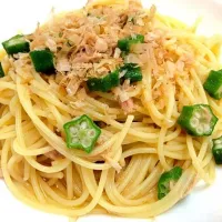 Snapdishの料理写真:オクラとシーチキンの和風パスタ|さやかさん