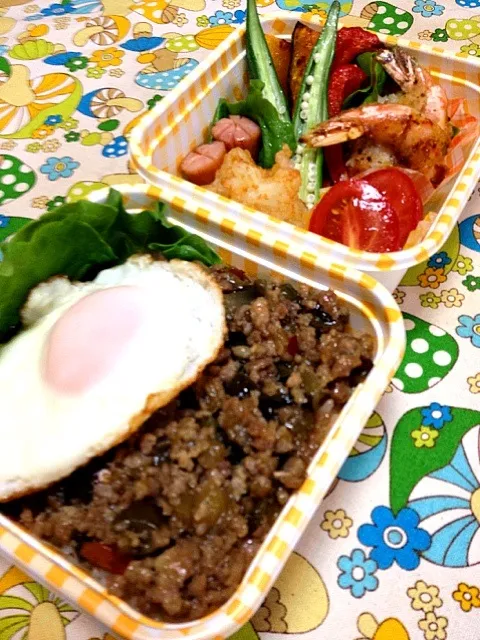 ☆甘辛鶏茄子丼弁当☆|ムンさん