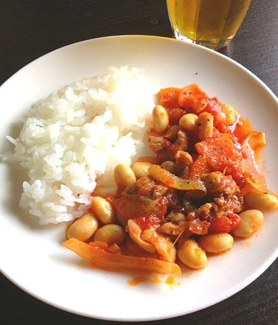 チキンのトマト煮込み 大豆入り|yahさん