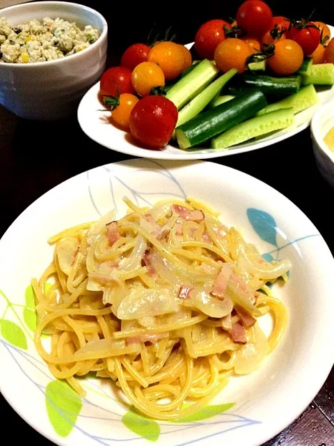 今夜の晩ごはん  カルボナーラ|よしさん