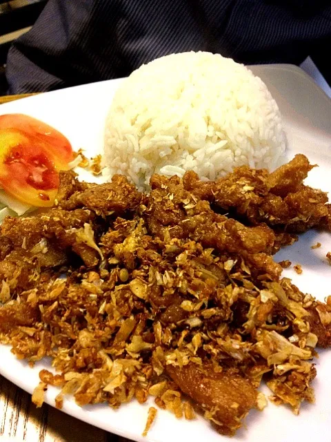 Crispy Garlic Pork & Rice|Queenさん